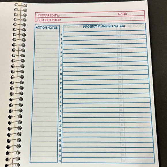NEW Two Norcom Spiral Bound Project Planner Organizer Notebooks 100 Sheets Each - Picture 5 of 6